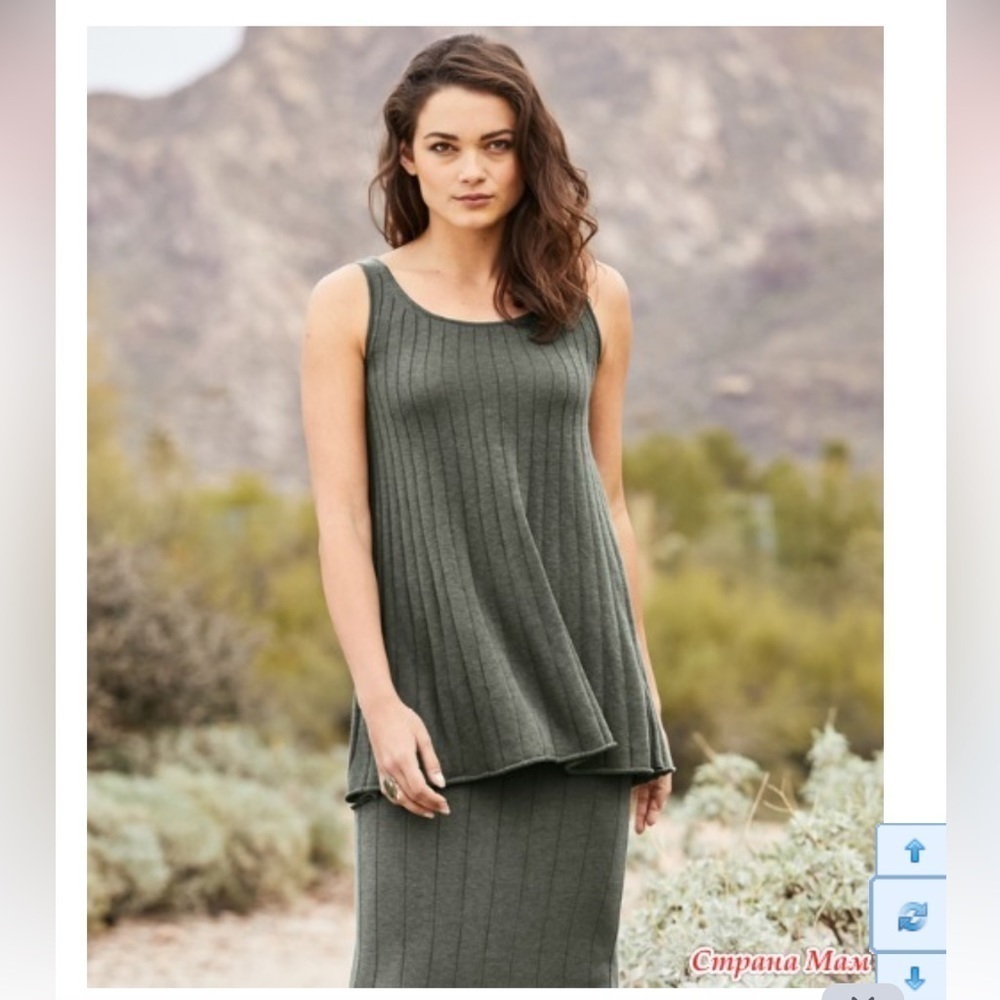 Peruvian Connection Black Pima Cotton Tunic. Size XL. P/M